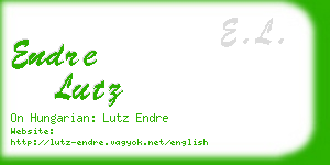 endre lutz business card